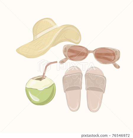 Summer set vector Summer set vector 76546972