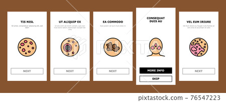 Skin Disease Symptom Onboarding Icons Set Vector 76547223