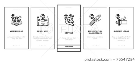 Car Service Garage Onboarding Icons Set Vector 76547284
