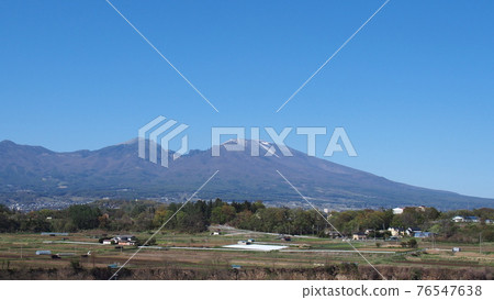 Mt. Asama with a clear mountain ridge Mt. Asama with a clear mountain ridge 76547638