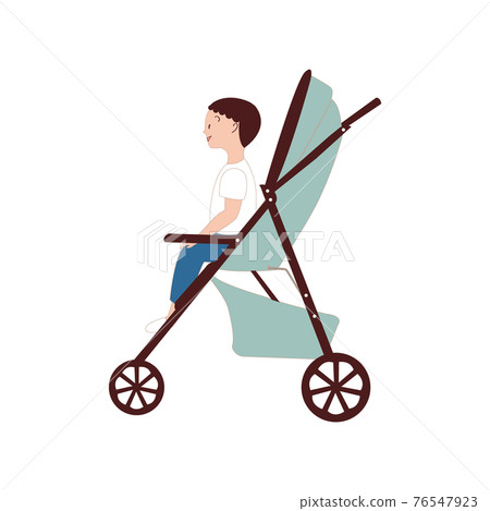 Next to the stroller where the child sits Next to the stroller where the child sits 76547923