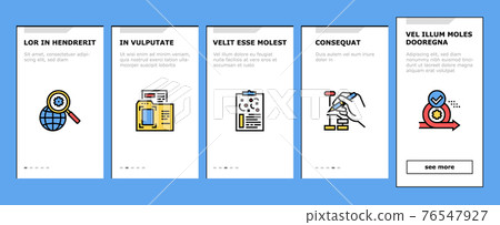Project Development Onboarding Icons Set Vector - Stock Illustration ...
