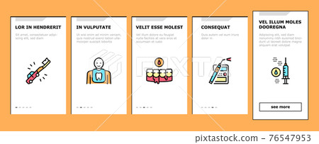 Children Dentist Dental Care Onboarding Icons Set Vector Children Dentist Dental Care Onboarding Icons Set Vector 76547953