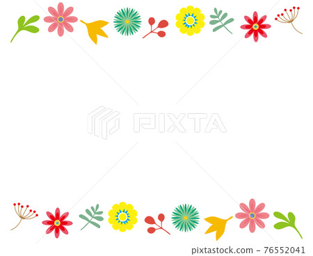 Colorful flower message card background frame Colorful flower message card background frame 76552041