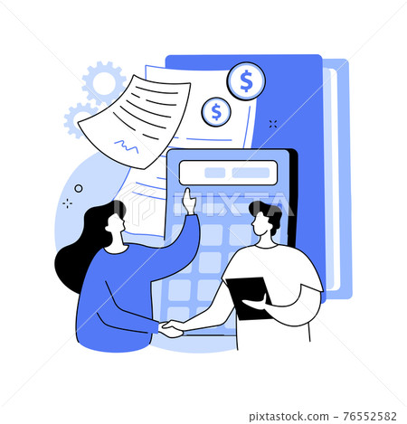 Accountant appointment abstract concept vector illustration. 76552582