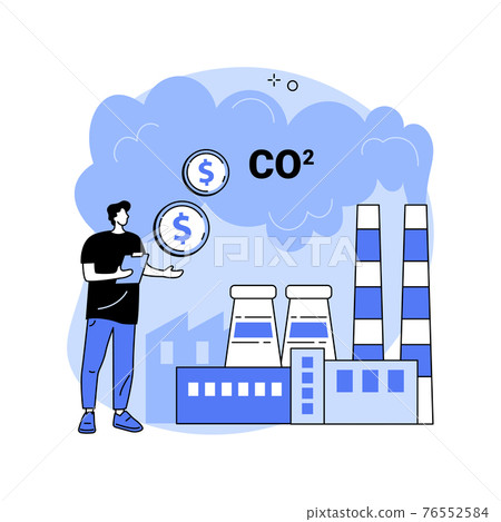Carbon tax credit abstract concept vector illustration. Carbon tax credit abstract concept vector illustration. 76552584
