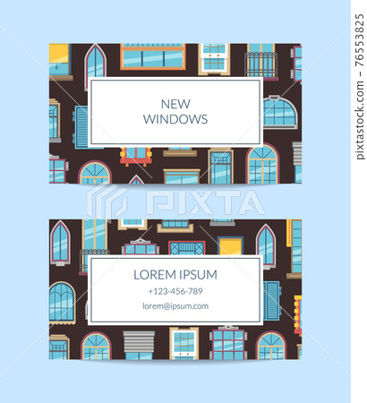 window flat icons business windows illustration 76553825