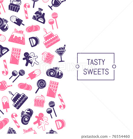 flat style sweets icons 76554460