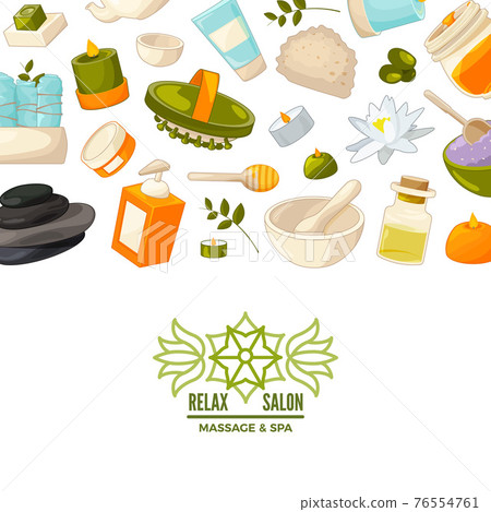 background with place for text with cartoon beauty and spa elements background with place for text with cartoon beauty and spa elements 76554761