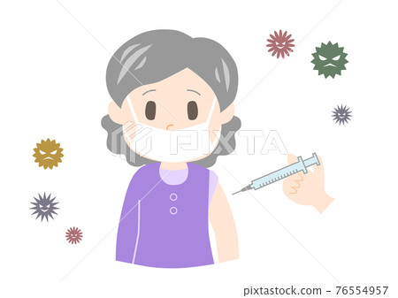 疫苗接種人高級女性圖 76554957