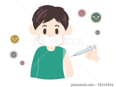 接種疫苗的人男性圖 76554959