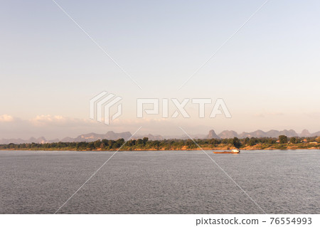 Mekong river and bluesky. Nakhon phanom, thailand Mekong river and bluesky. Nakhon phanom, thailand 76554993