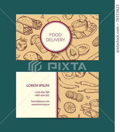 business card template for restaurant, shop or cafe business card template for restaurant, shop or cafe 76555623