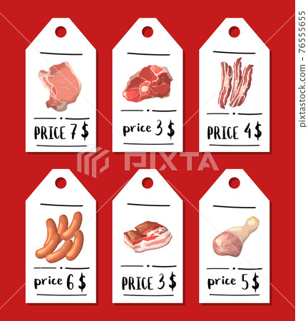 cartoon meat elements sale tags cartoon meat elements sale tags 76555655