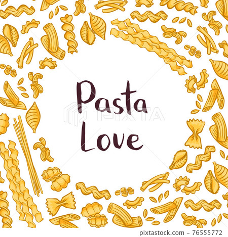 pasta elements background illustration with plain space for text in center pasta elements background illustration with plain space for text in center 76555772