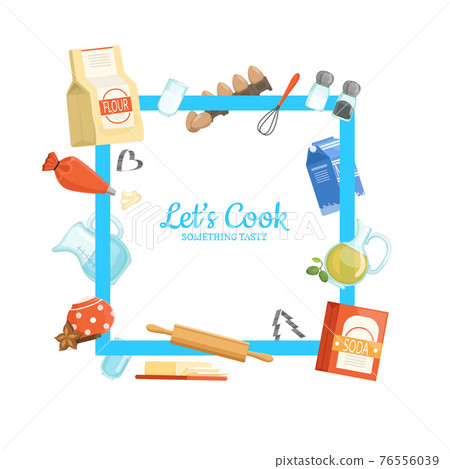 frame cooking ingridients or groceries 76556039