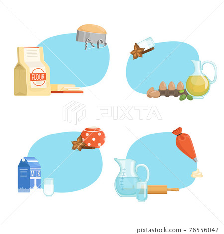 cooking ingridients or groceries stickers cooking ingridients or groceries stickers 76556042