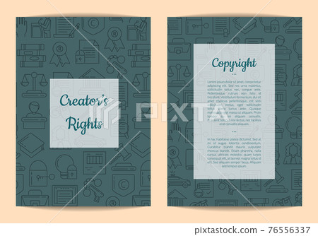 linear style copyright elements card linear style copyright elements card 76556337