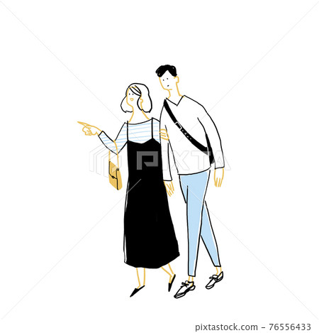Couples walking with arms crossed, men and women, dates, sightseeing, couples, lovers, walks Couples walking with arms crossed, men and women, dates, sightseeing, couples, lovers, walks 76556433