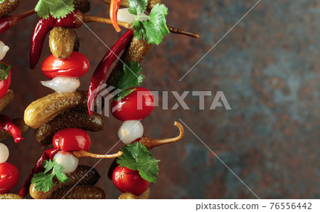Preserved vegetables. Preserved vegetables. 76556442