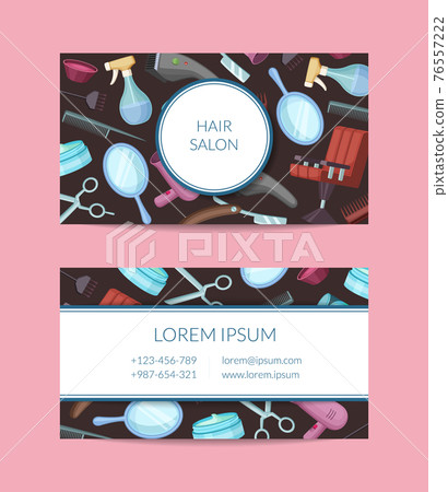 business card template with hairdresser or barber business card template with hairdresser or barber 76557222