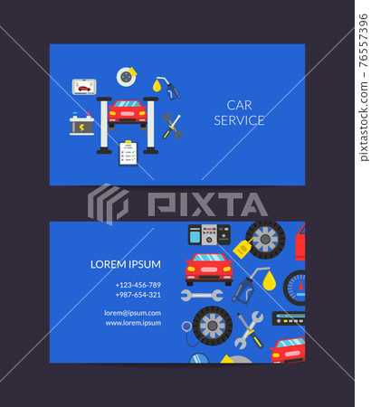card template for auto service 76557396