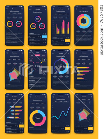 Modern infographic vector elements for business brochures. Use in website, corporate brochure, advertising and marketing.. Modern infographic vector elements for business brochures. Use in website, corporate brochure, advertising and marketing.. 76557803