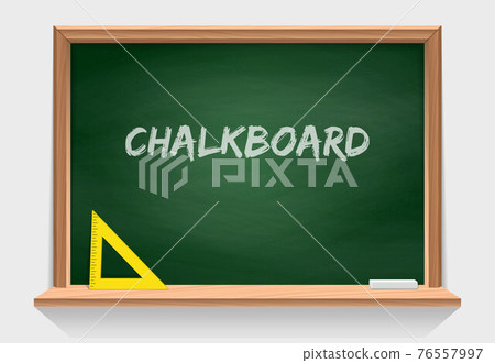Wooden school chalkboard with green background texture. Classroom tools. isolate on white Wooden school chalkboard with green background texture. Classroom tools. isolate on white 76557997