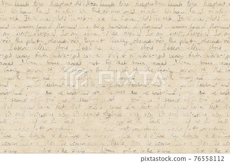 Abstract background in vintage style with old aged yellow brown paper with faded ink hand written unreadable text Abstract background in vintage style with old aged yellow brown paper with faded ink hand written unreadable text 76558112