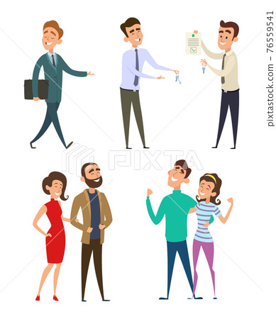 Family couples buying real estate Family couples buying real estate 76559541