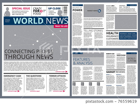 Different articles in newspaper. design template with place for your text Different articles in newspaper. design template with place for your text 76559619