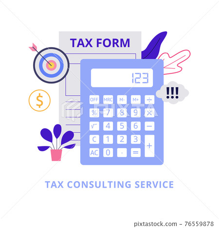 Tax form and calculator for accounting, financial and taxation for state payment 76559878