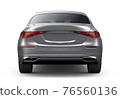 Rear view of silver car  76560136