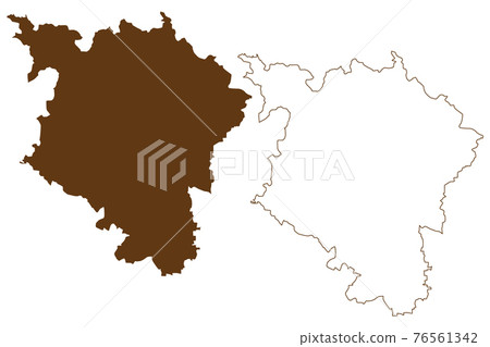 Calw district (Federal Republic of Germany, rural district, Baden-Wurttemberg State) map vector illustration, scribble sketch Calw map 76561342