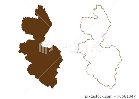 Berchtesgadener Land district (Federal Republic of Germany, rural district Upper Bavaria, Free State of Bavaria) map vector illustration, scribble sketch Berchtesgadener Land map 76561347