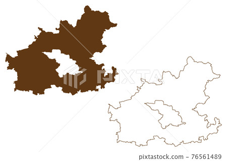 Heilbronn district (Federal Republic of Germany, rural district, Baden-Wurttemberg State) map vector illustration, scribble sketch Landkreis Heilbronn map Heilbronn district (Federal Republic of Germany, rural district, Baden-Wurttemberg State) map vector illustration, scribble sketch Landkreis Heilbronn map 76561489