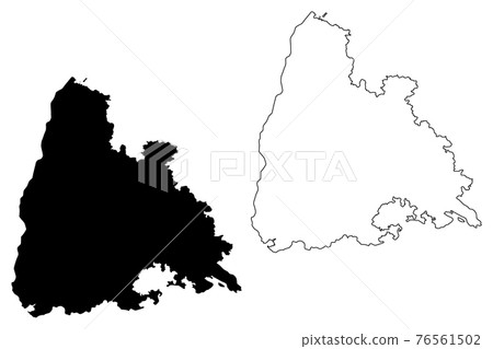Freiburg region (Federal Republic of Germany, Baden-Wurttemberg State) map vector illustration, scribble sketch Freiburg map 76561502
