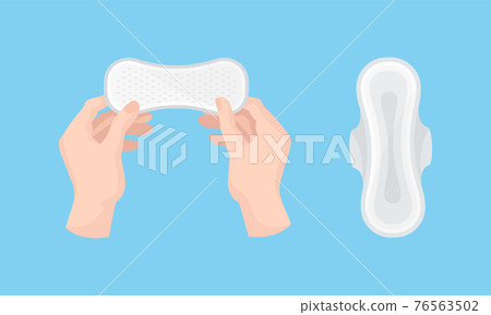 Menstruation or Period with Female Sanitary Pads Vector Set Menstruation or Period with Female Sanitary Pads Vector Set 76563502