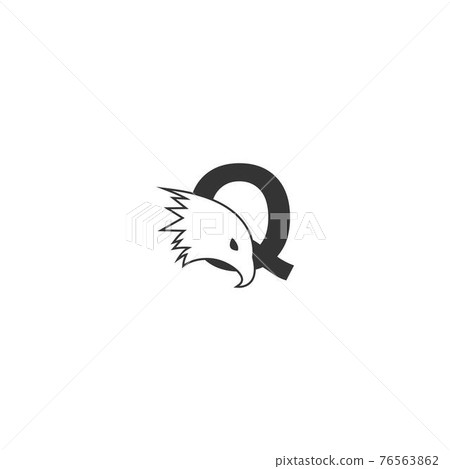Letter Q logo icon with falcon head design symbol template Letter Q logo icon with falcon head design symbol template 76563862