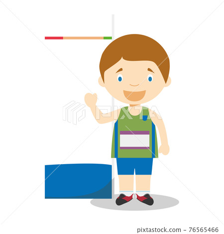 Sports cartoon vector illustrations: High Jump - Stock Illustration  [76565466] - PIXTA