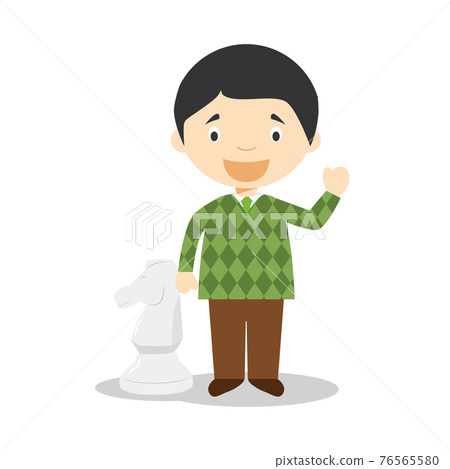 Sports cartoon vector illustrations: Chess Sports cartoon vector illustrations: Chess 76565580