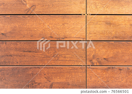 Building cladding with a ventilated facade, wooden texture, brown wood pattern 76566501