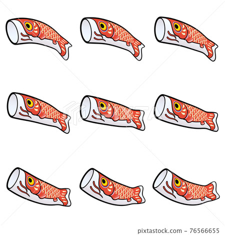 兒童節鯉魚旗插畫素材(五)線描風格紅黃切合集9件套 兒童節鯉魚旗插畫素材(五)線描風格紅黃切合集9件套 76566655