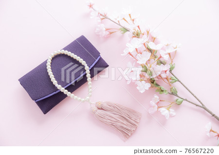 Shooting of japamala and cherry blossoms 76567220