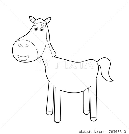 Easy Coloring Animals for Kids: Horse Easy Coloring Animals for Kids: Horse 76567840