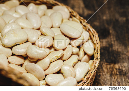 Heap of beans. Raw beans texture background. Close up. Heap of beans. Raw beans texture background. Close up. 76568690