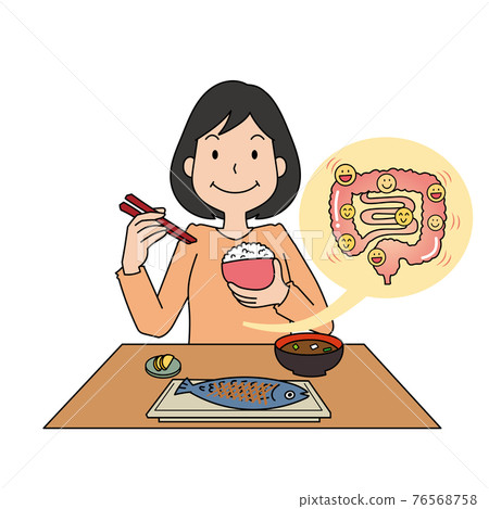 Image of eating breakfast to rejuvenate the intestines 76568758