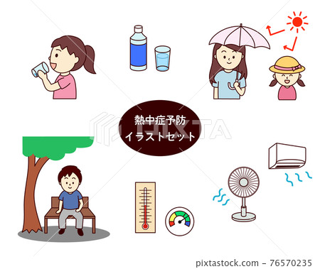 中暑對策插圖集 中暑對策插圖集 76570235