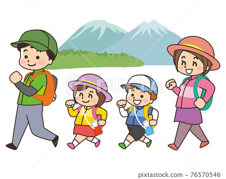 父母和孩子遠足 父母和孩子遠足 76570546