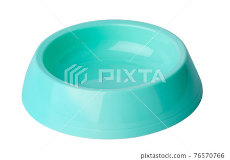 New plastic pet bowl isolated on white New plastic pet bowl isolated on white 76570766
